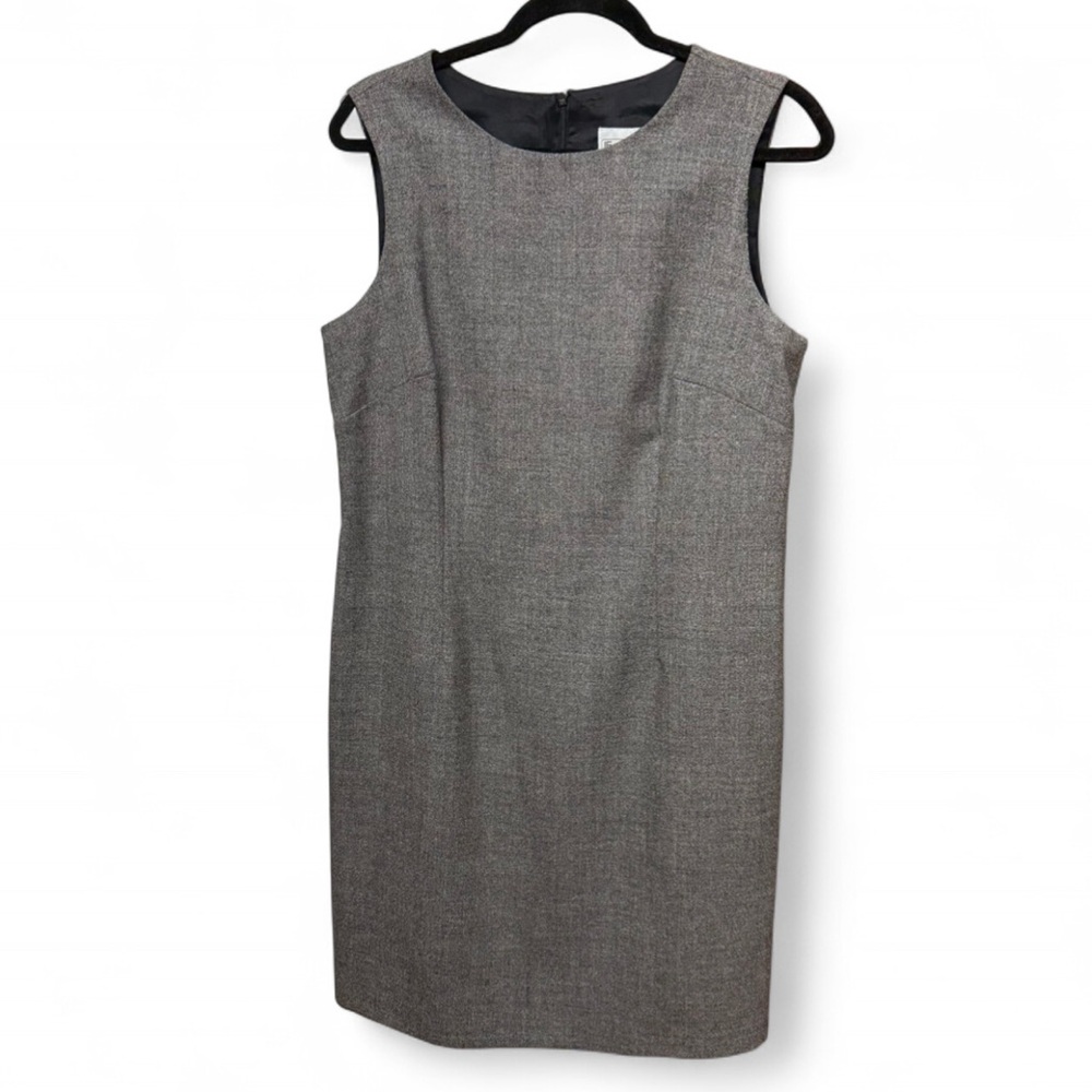 Elliott Lauren Grey 100% Wool Sheath Dress - Size 12
